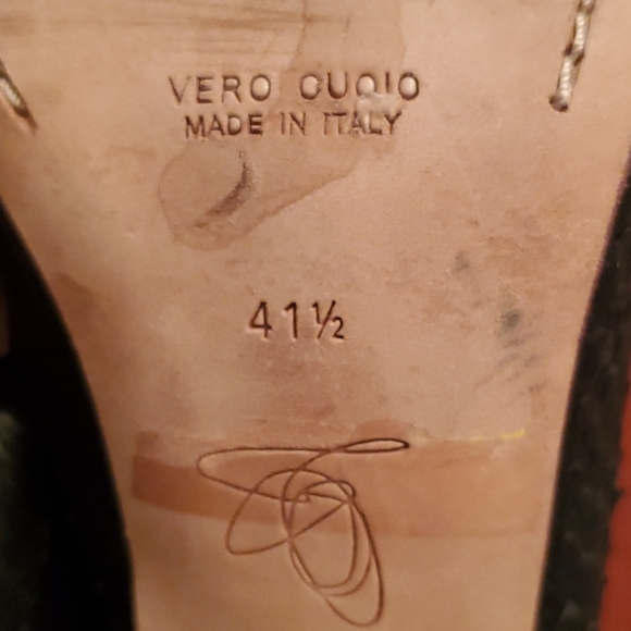 Zero + Maria Cornejo Black Snake Embossed Leather Mules - Picture 10 of 10